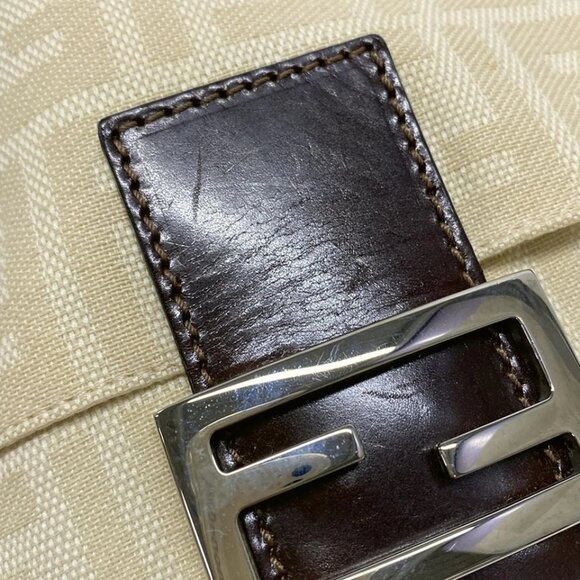 FENDI Mamma bucket / Zucchino pattern - Cream Dark Brown B 764-080825 - Picture 9 of 14